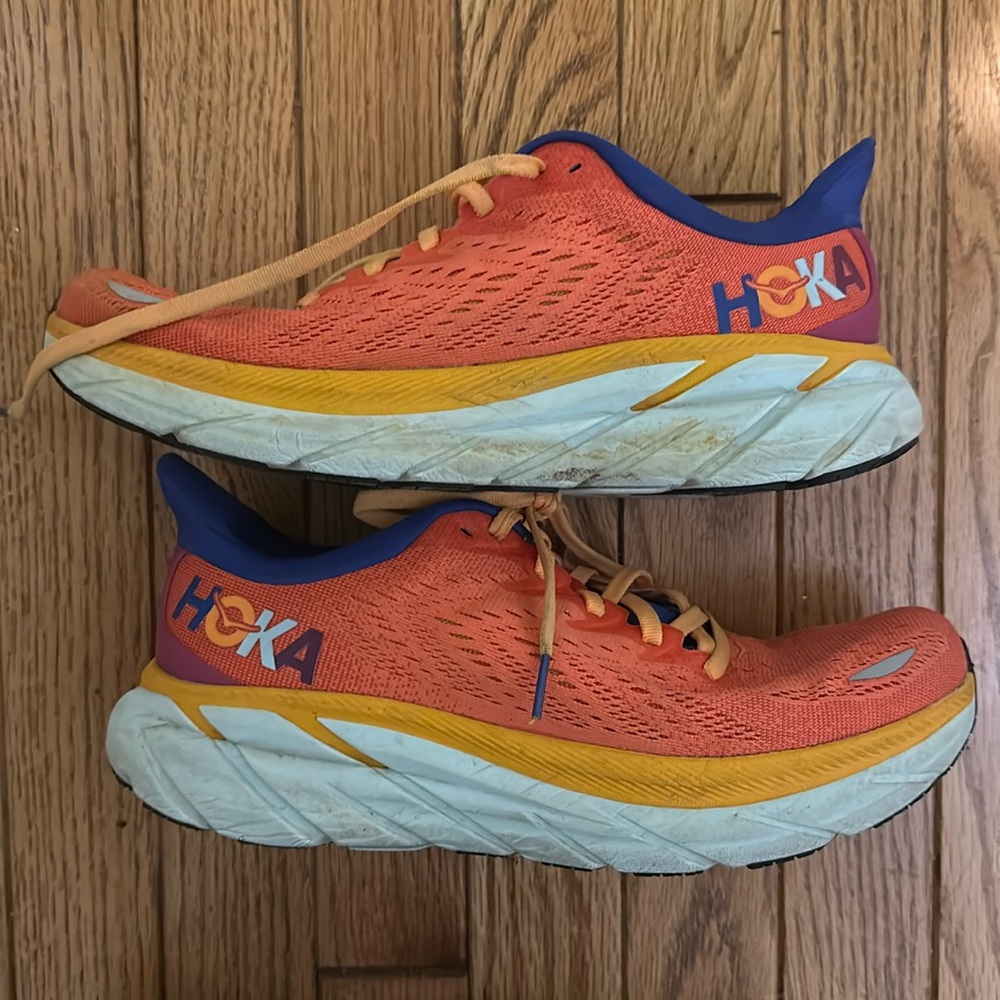 Women’s Hoka size 8 Clifton, lots of miles left